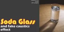 Soda glass with fake caustics effect 3D model
