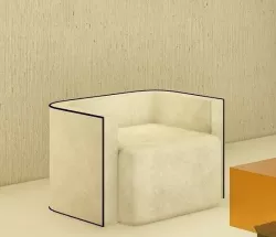 Sofa chair Low-poly 3D model