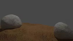 Soil surface with rocks 3D model