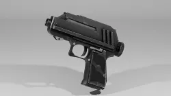 Star Wars DC-17 hand blaster Low-poly 3D model