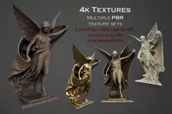 Statue of Nike of Paionios Low-poly 3D model