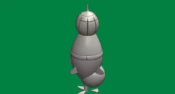 Steampunk torpedo 3D model