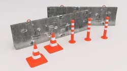 Street Sign Construction Low-poly 3D model