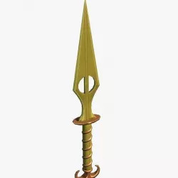 Stylized Brass Dagger Low-poly 3D model