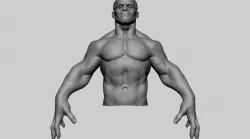 Stylized Creature Upper Body 3D model