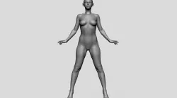Stylized Female Basemesh for Production 3D model