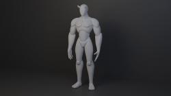 3D model High Quality Realistic Male Base Mesh Skinny -Fully Rigged- VR /  AR / low-poly