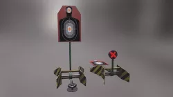 Target Human Figure Low-poly 3D model