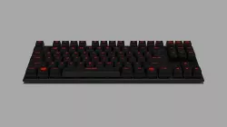 TKL Gaming Keyboard with red lights 3D model