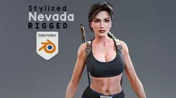 Tomb raider - Classic sexy Nevada rigged 3D model
