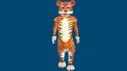 Toon Tiger with 10 Cool Animation 3D model