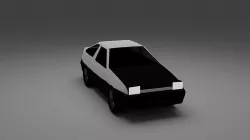 Toyota AE86 Low-poly 3D model