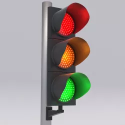 Traffic Light LED 2 Low-poly 3D model