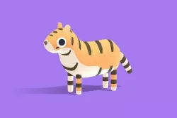Tuah the Tiger - Quirky Series Low-poly 3D model