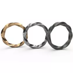 Twisted ring Low-poly 3D model