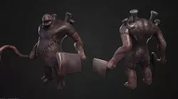 Undead tank Low-poly 3D model