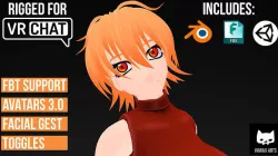 Victoria Seras VRChat Avatar Low-poly 3D model