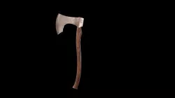 viking ax Low-poly 3D model