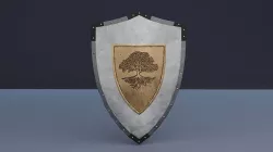 Viking shield Low-poly 3D model