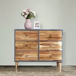 Vince solid wood chest of drawers 1000 GRW003C 3D model