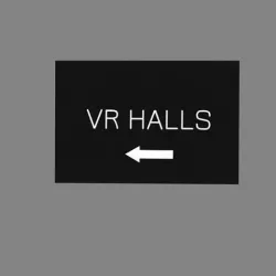 VR halls sign Low-poly 3D model