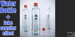 Water Bottle with Caustics Effect - Botella Agua 3D model