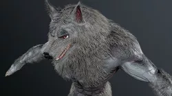 Werewolf 3 skins Unity and UE4 Low-poly 3D model