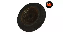 Wheelbarrow Rusty Wheel Raw Scanned 3D model