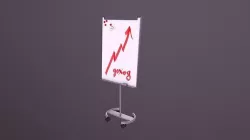 whiteboard Low-poly 3D model
