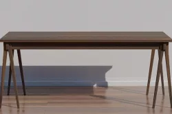 wooden desk code DEC 82 brown OAK wood texture 3D model