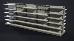 10 Convenience Store Shelves Low-poly 3D model