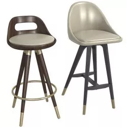 2 custom made bar chairs 3D model