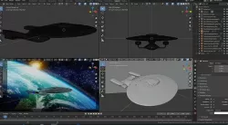 3D Model Star Trek Enterprise from The Next Generation TV Series 3D model