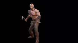 3d model warrior barbarian Low-poly 3D model