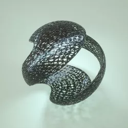 Abstract Wire Sphere Shape 3D model