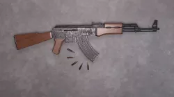 AK47-With Bullets Low-poly 3D model