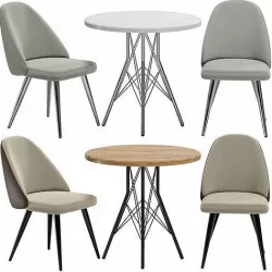 Aldo Chair and Francis Table 3D model