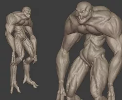 Alien sculpture 3D model