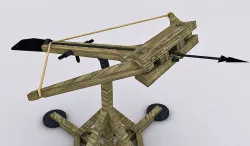 Ancient Medieval Ballista Low-poly 3D model