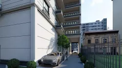 Appartment Building Facade Revit detailed model and FBX file 3D model