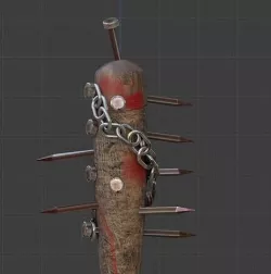 Baseball bat Low-poly 3D model