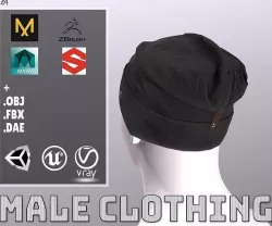 Beanie Hat Low-poly 3D model