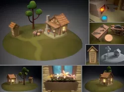 Blacksmiths House Low-poly 3D model