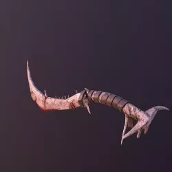 Bone sword Low-poly 3D model