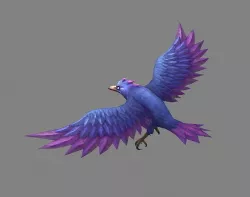 Cartoon Crow - Raven - Blue Bird Monster Low-poly 3D model