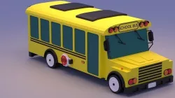 Cartoon School Bus 3D model