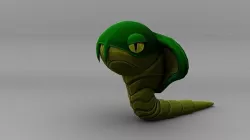 Chibi Cobra Low-poly 3D model