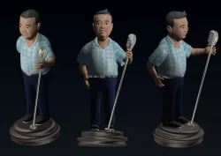Chinese Old Man Singing 3D model