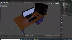 computer  Low-poly 3D model