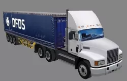Container truck low-poly Low-poly 3D model